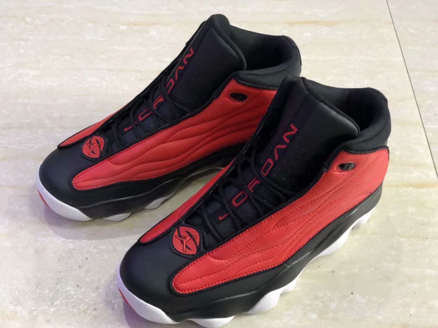 Men Air Jordan 13.5 Red Black Shoes - Click Image to Close